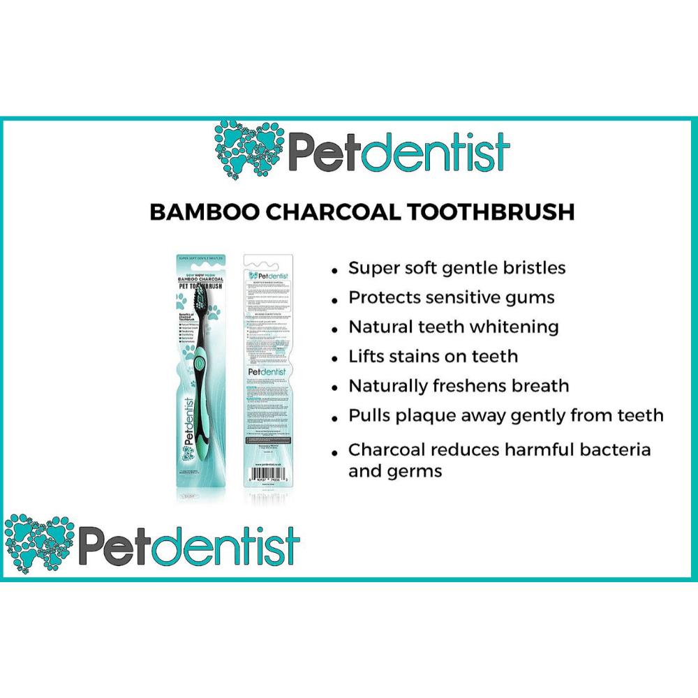 Extra Large Breed Pet Bamboo Charcoal Dog Toothbrush - Petdentist