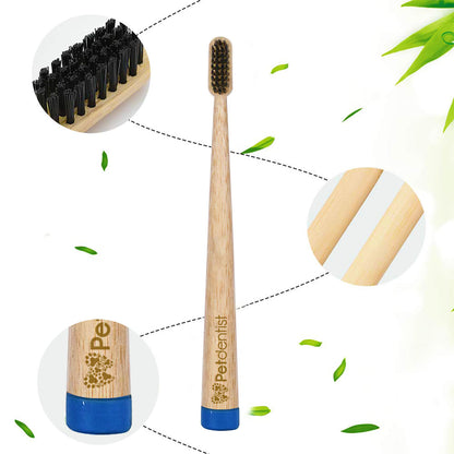 Natural Bamboo Charcoal Toothbrush with Case for Dog