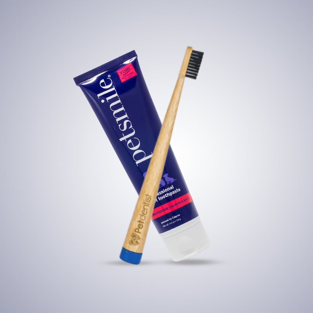 Duo Kit - Petsmile Rotisserie Chicken Toothpaste and Natural Bamboo To ...