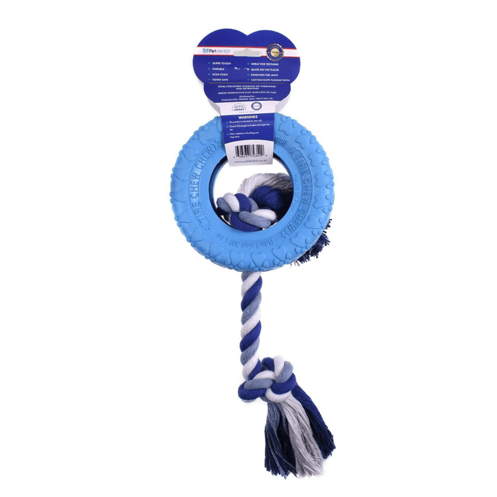 Rubber tire dog chew toy deals
