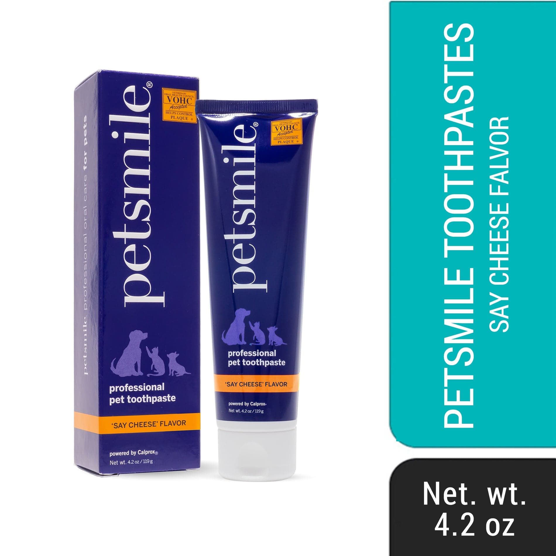 Petdentist® Natural London Broil Flavour Petsmile Professional Pet Toothpaste - 4.2 Oz- Say Cheese Flavour