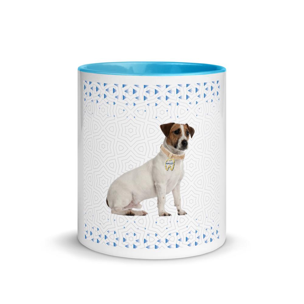 TQuench Petdentist Jack Russell Mug with Blue Colour Inside and Handle - Petdentist