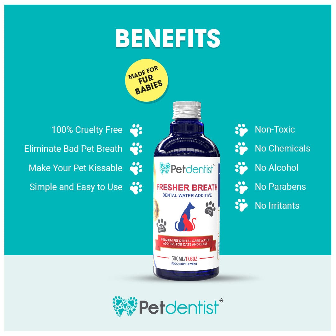 Petdentist Pet Supplement Water Aadditive Petdentist Mouthwash For Cats & Dogs -500ml