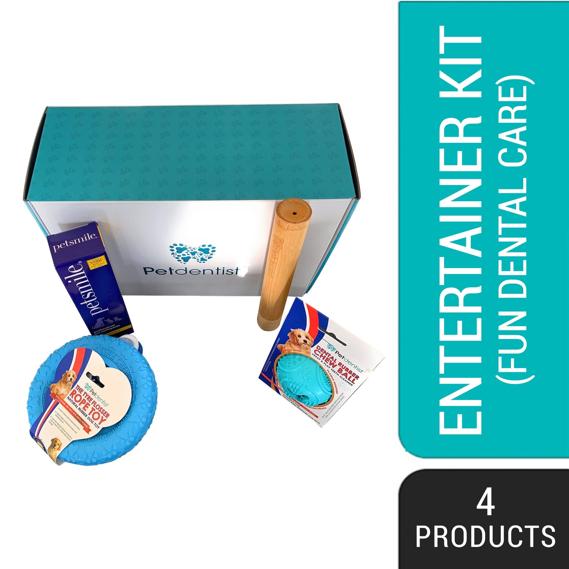 Petdentist® Pet Oral Care Supplies Petdentist®-THE ENTERTAINER Teeth Cleaning Kit Hamper Gift Set Box