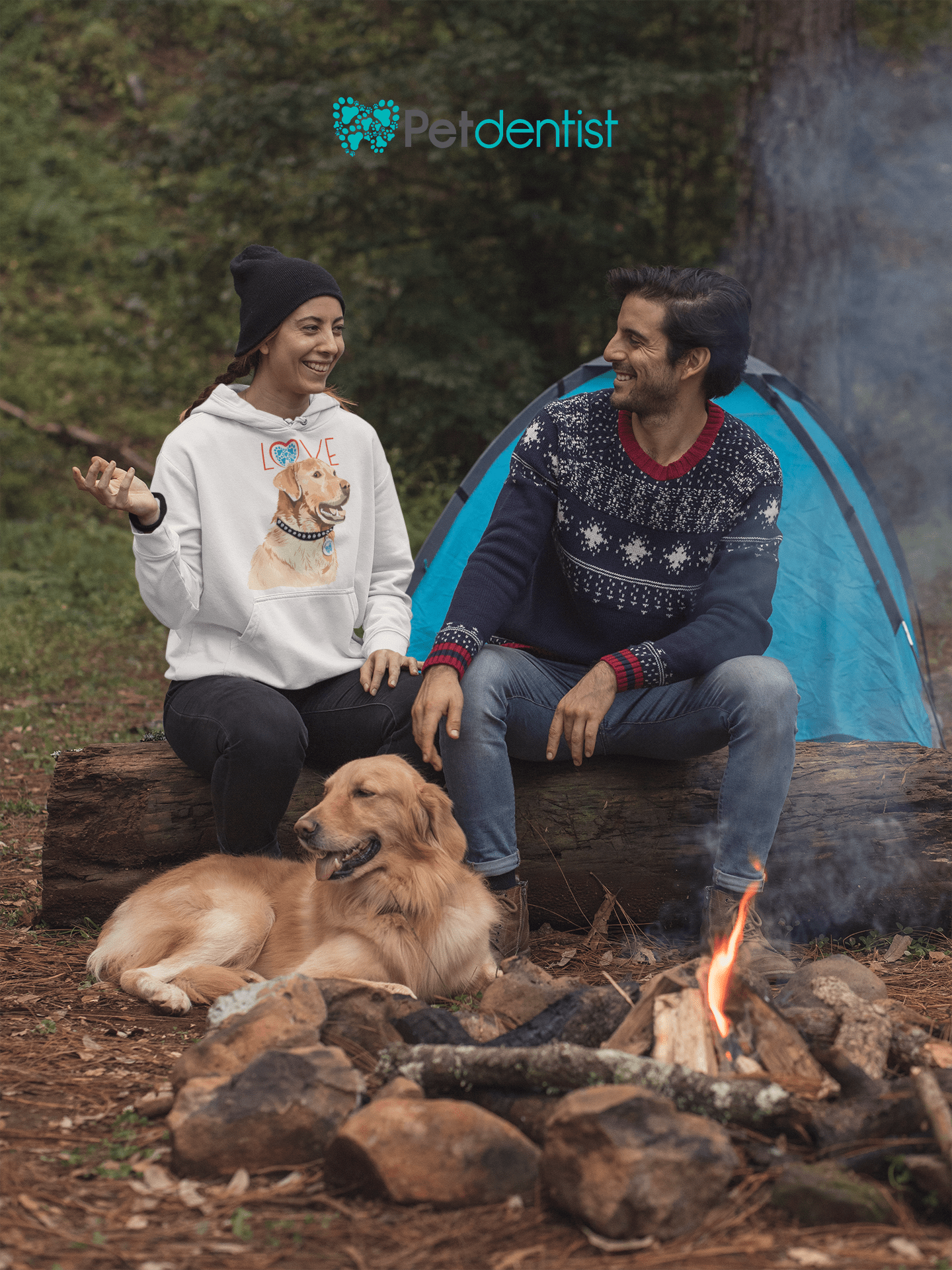 Petdentist Hoodie Unisex Golden Labrador Love Hoodie S-2XL