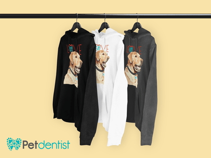 Petdentist Hoodie Unisex Golden Labrador Love Hoodie S-2XL