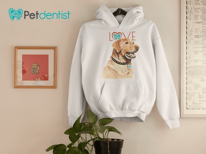 Petdentist Hoodie Unisex Golden Labrador Love Hoodie S-2XL