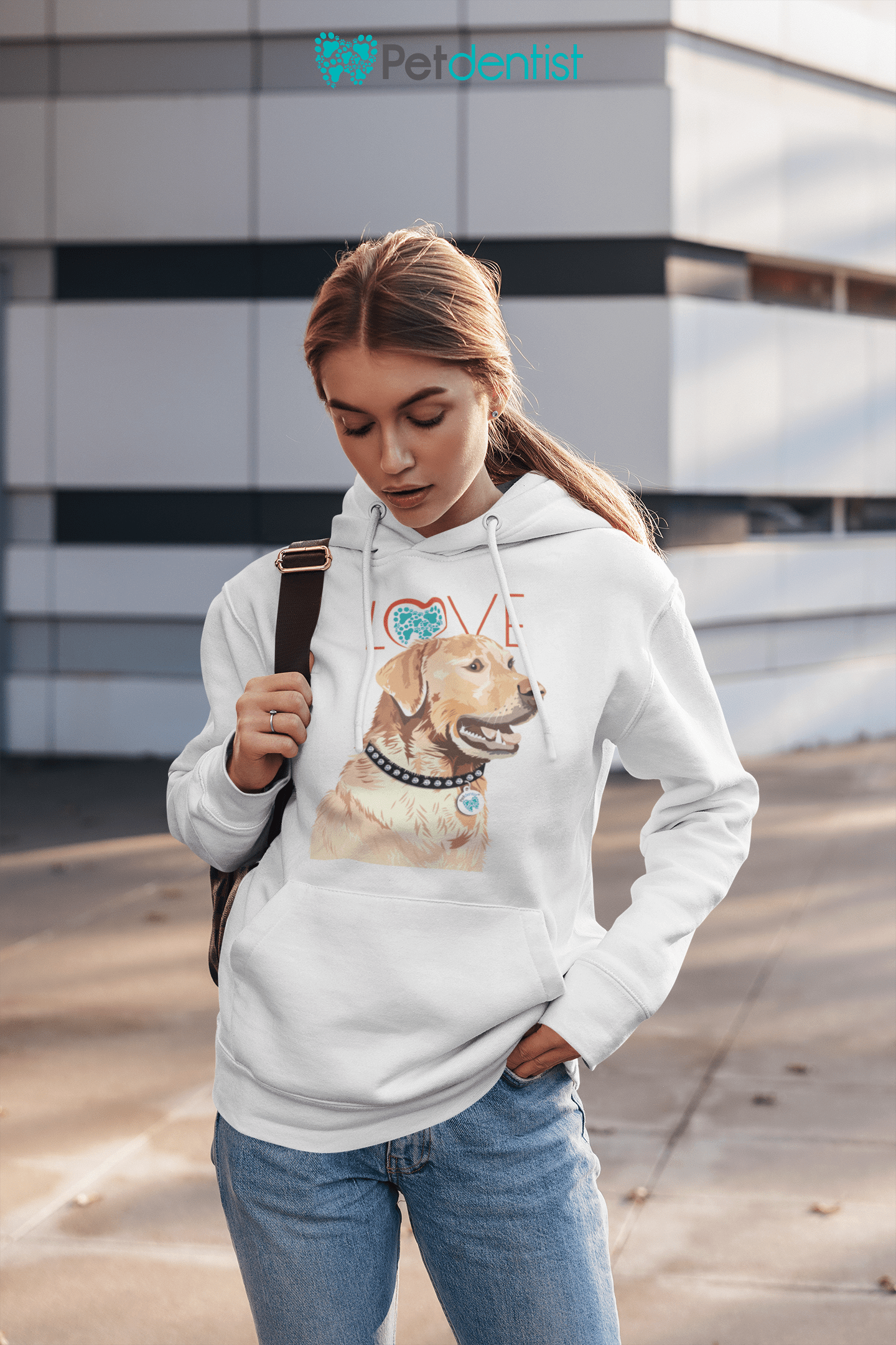 Petdentist Hoodie Unisex Golden Labrador Love Hoodie S-2XL