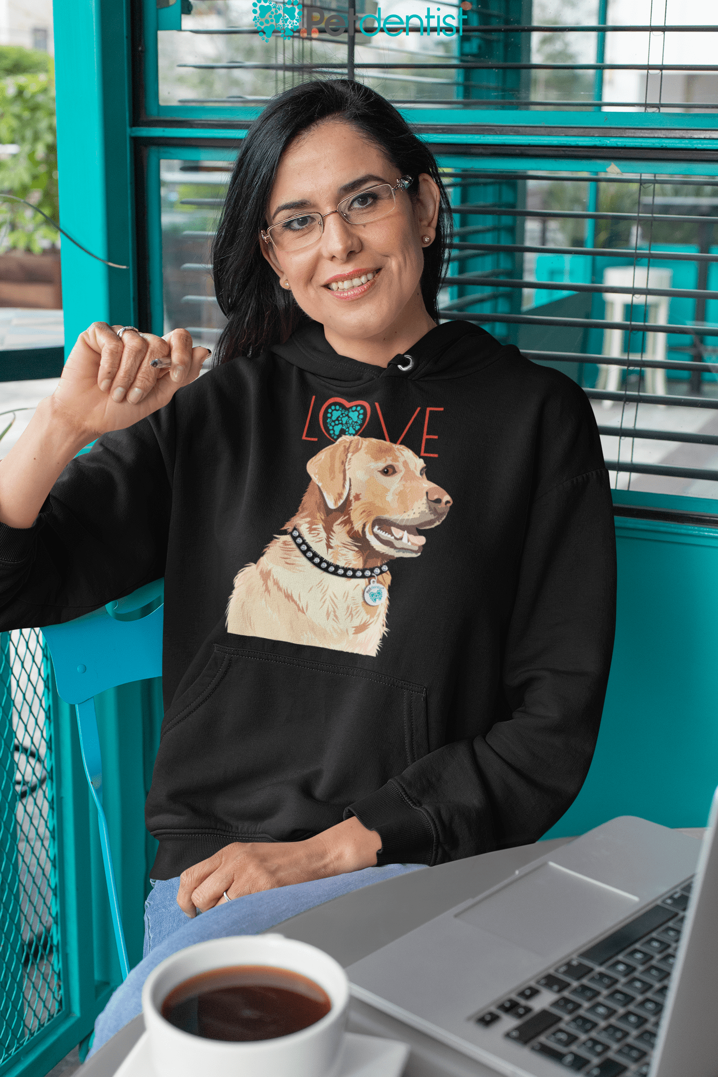 Petdentist Hoodie Unisex Golden Labrador Love Hoodie S-2XL