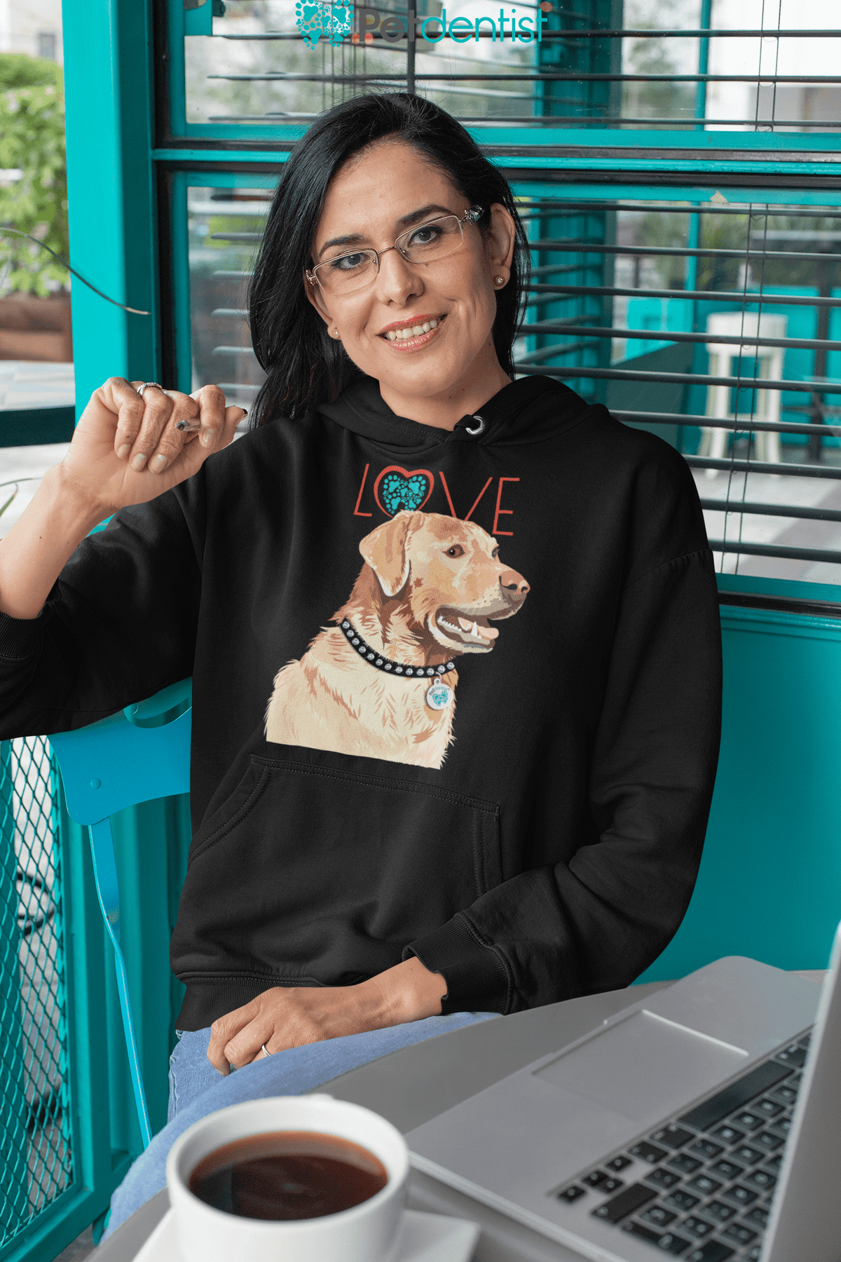 Petdentist Hoodie Unisex Golden Labrador Love Hoodie S-2XL