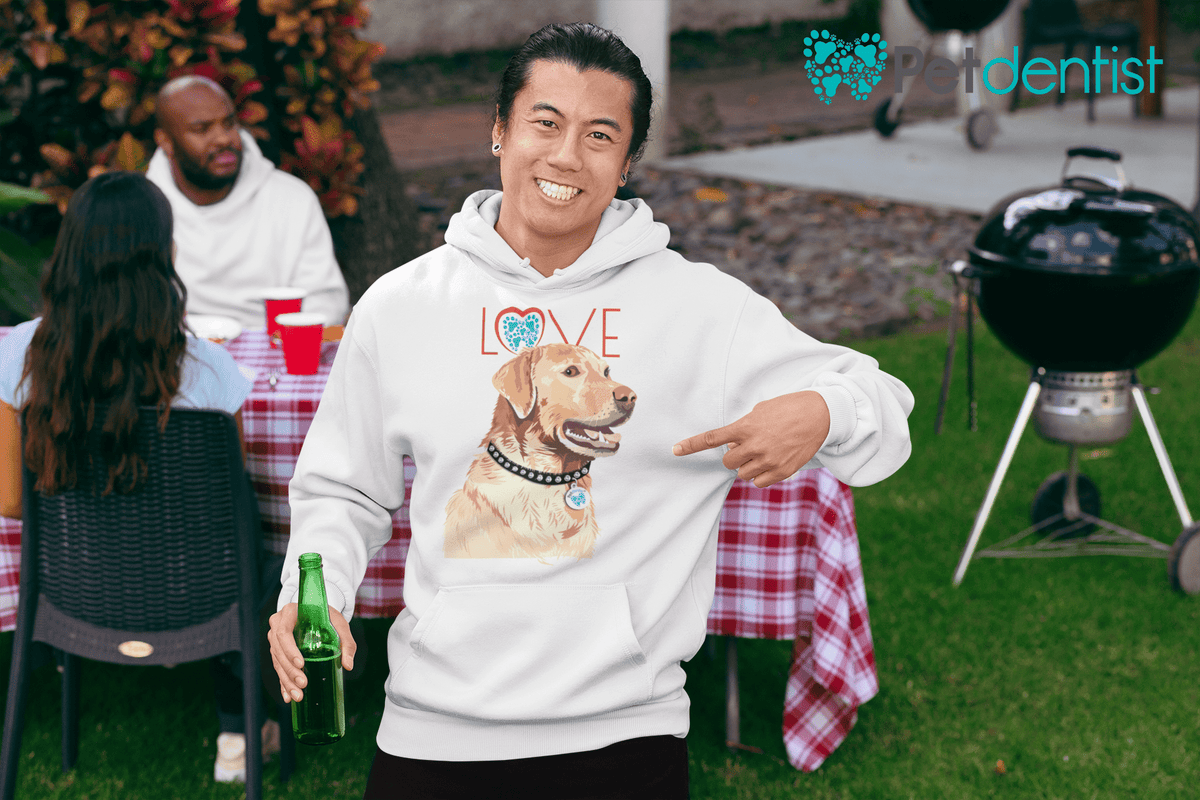 Petdentist Hoodie Unisex Golden Labrador Love Hoodie S-2XL