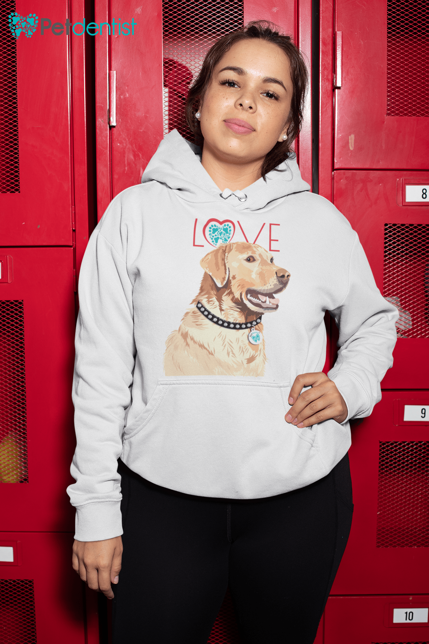 Petdentist Hoodie Unisex Golden Labrador Love Hoodie S-2XL