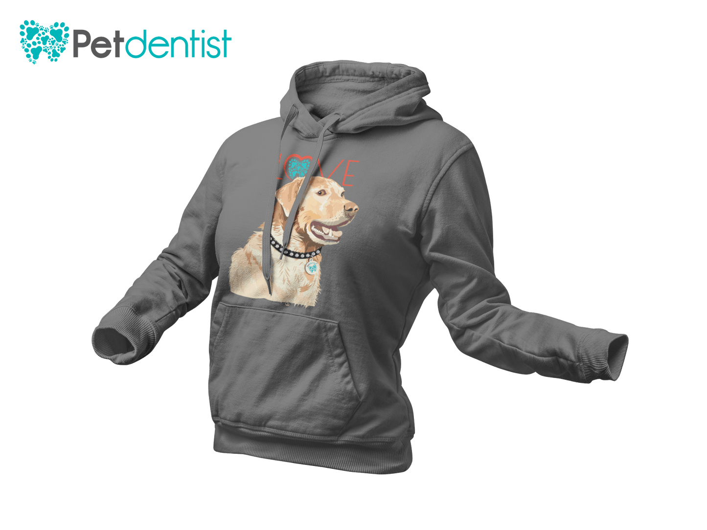 Petdentist Hoodie Unisex Golden Labrador Love Hoodie S-2XL