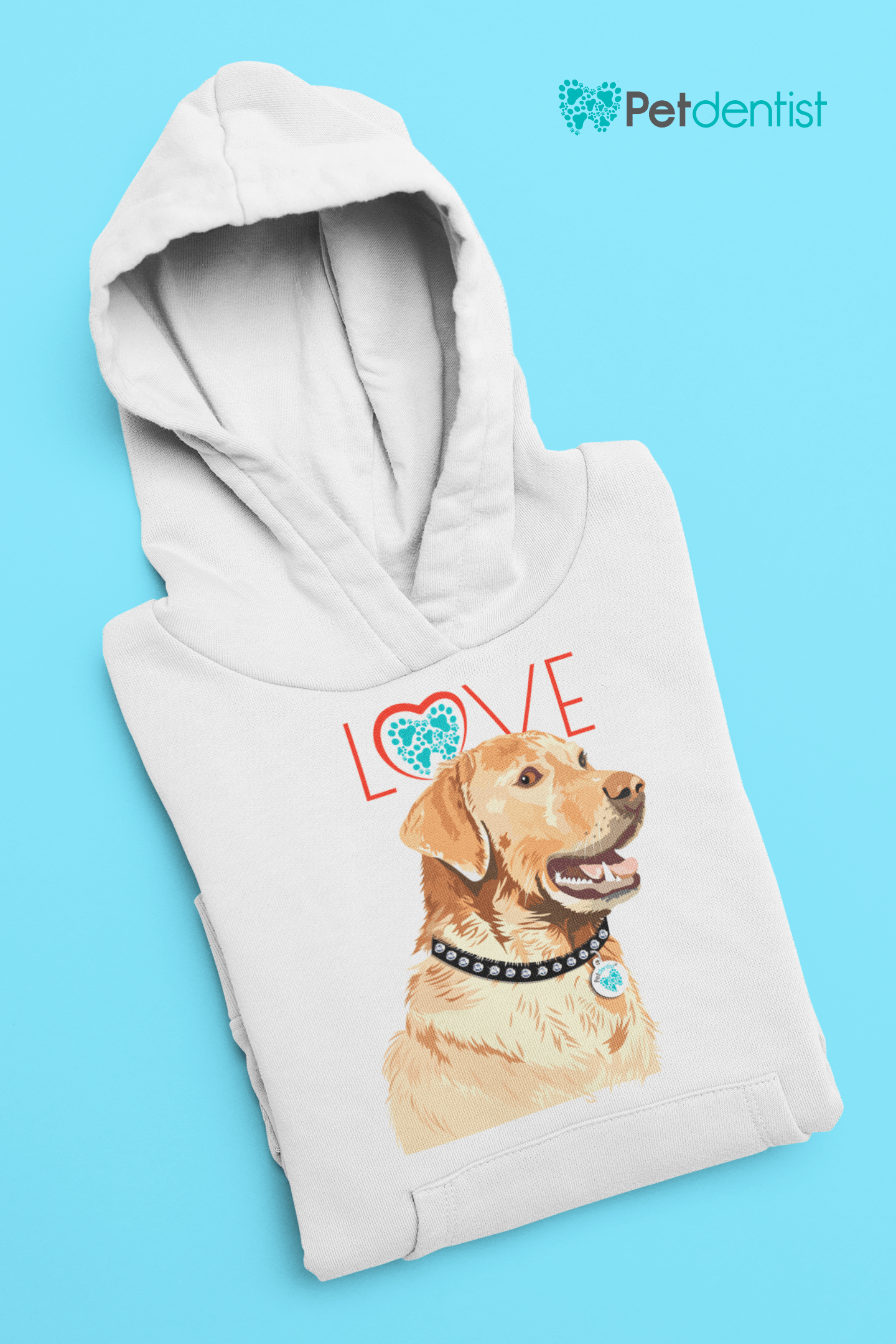 Petdentist Hoodie Unisex Golden Labrador Love Hoodie S-2XL