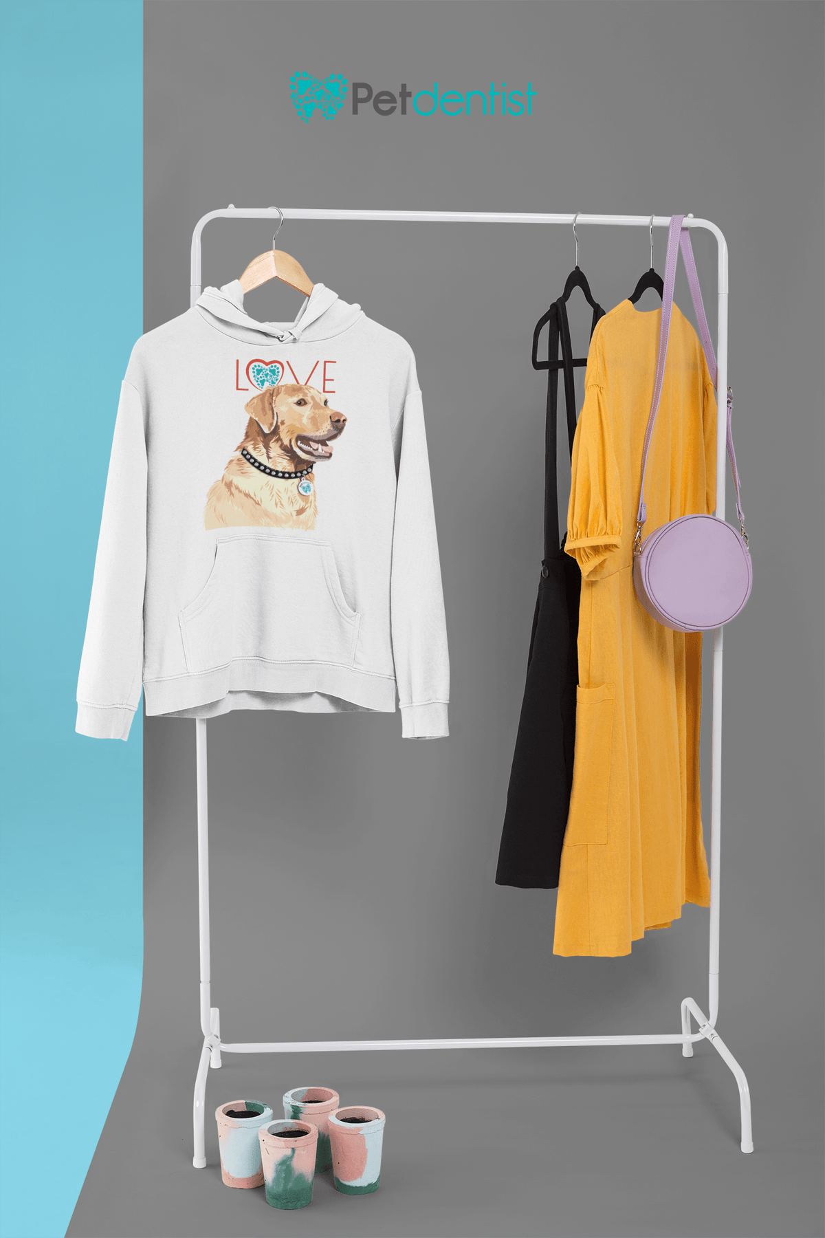 Petdentist Hoodie Unisex Golden Labrador Love Hoodie S-2XL