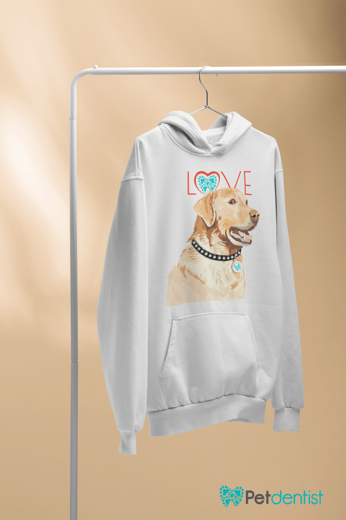 Petdentist Hoodie Unisex Golden Labrador Love Hoodie S-2XL