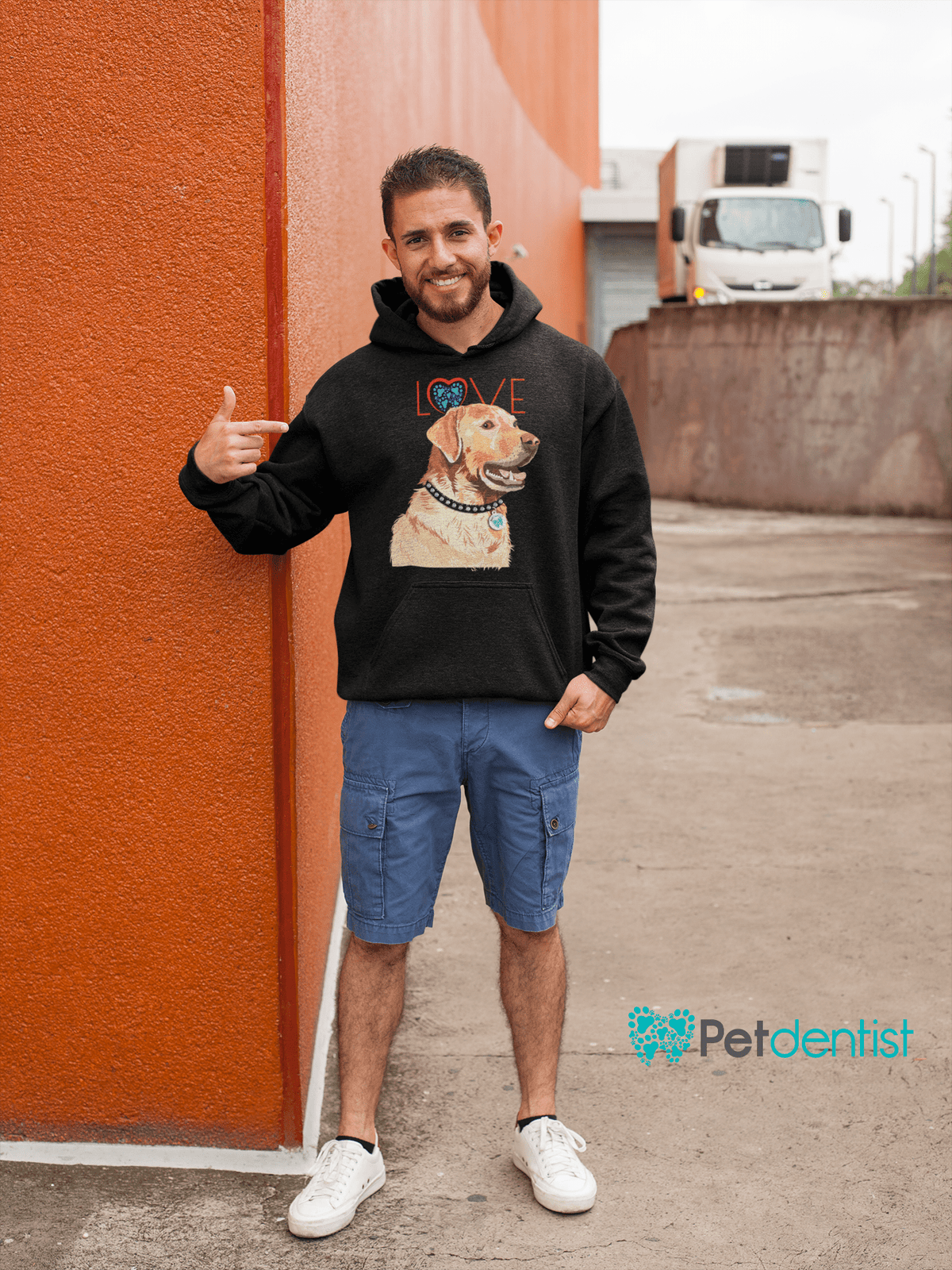 Petdentist Hoodie Unisex Golden Labrador Love Hoodie S-2XL