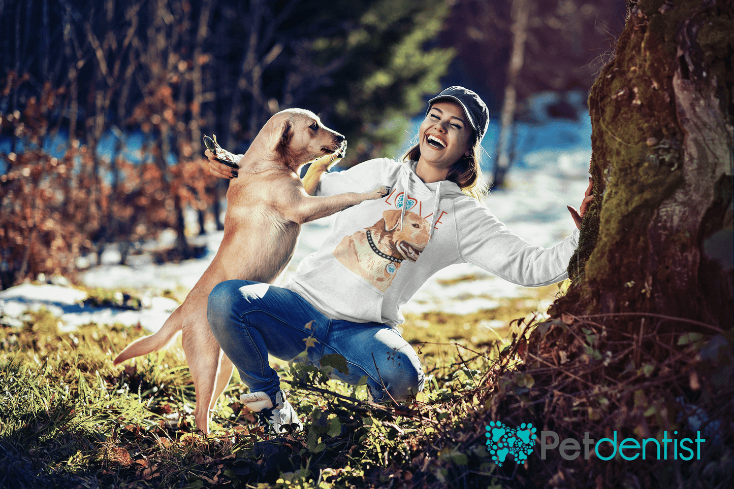 Petdentist Hoodie Unisex Golden Labrador Love Hoodie S-2XL